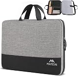 MATEIN 15.6 Inch Laptop Bag TSA Case Water Resistant with Pockets Grey