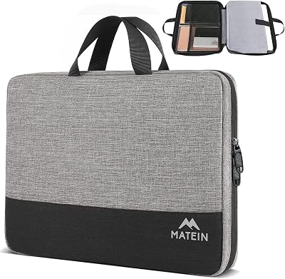MATEIN 15.6 Inch Laptop Bag TSA Case Water Resistant with Pockets Grey