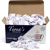 Teona&rsquo;s 152 White Sugar Cubes - Individually Wrapped 1 LB Box | 100% Beet Root - Perfect Size for Tea &amp; Coffee | Raw Sugar Cubes for Entertaining, Cafes, Bars, Home or Office Use