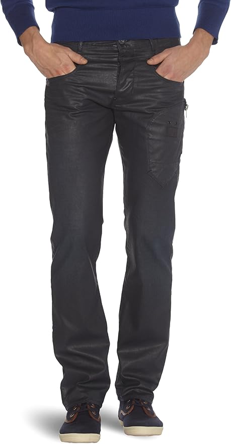 G Star Biker Radar Jean Coupe Droite Enduit Homme Bleu Dk Aged W29 L32 Amazon Fr Vetements Et Accessoires