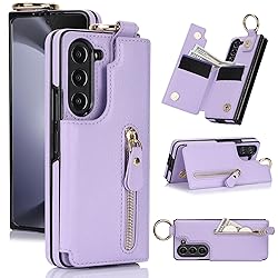XIMAND for Samsung Galaxy Z Fold 5 Wallet Case with