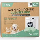 BLASTIX Washing Machine Cleaner for Pet Owners - Standard Strength | 30 Tablets, Deep Cleaning for Front &amp; Top Loader HE Laundry Machine, Eliminating Pet Hair Residue &amp; Odors - Septic Safe