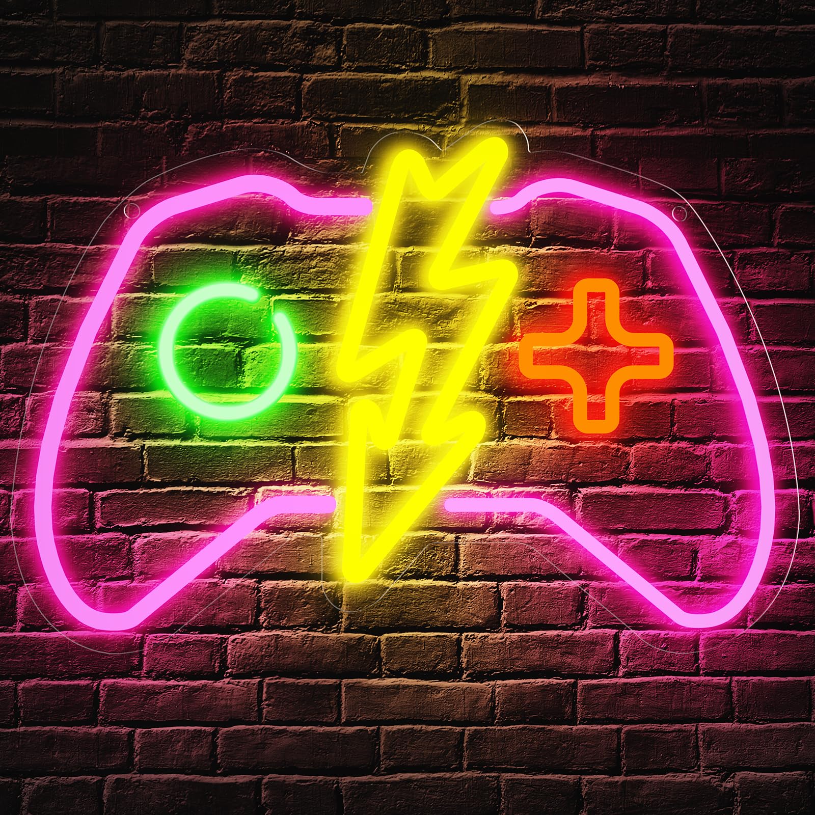 Photo 1 of Gaming Neon Sign Wall Decor: Dimmable Gamer LED Neon Lights for Video Game Room - Ideal Decoration for Teens Kids Room (Pink)