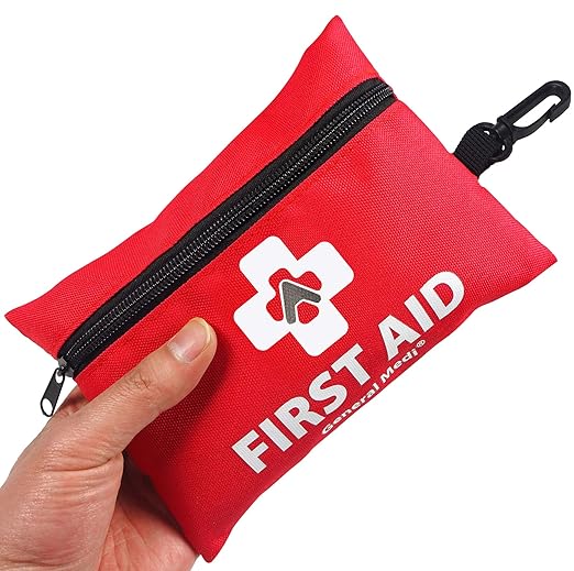 Mini First Aid Kit,92 Pieces Small First Aid Kit - Includes Emergency Foil Blanket,CPR Face Mask,Scissors for Travel, Home, Office, Vehicle,Camping, Workplace & Outdoor (Red) best first aid kits