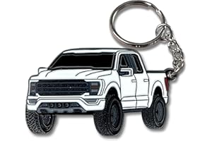 FOUR WHEEL BEAST F150 Metal Keychain compatible with Ford F150 Accessories 2023 F-150 Key Chain Fob Cover 2022 Toy Truck