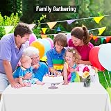 PLULON White Tablecloth 15 Pcs 137 x 274 cm PEVA Plastic Rectangular view 5