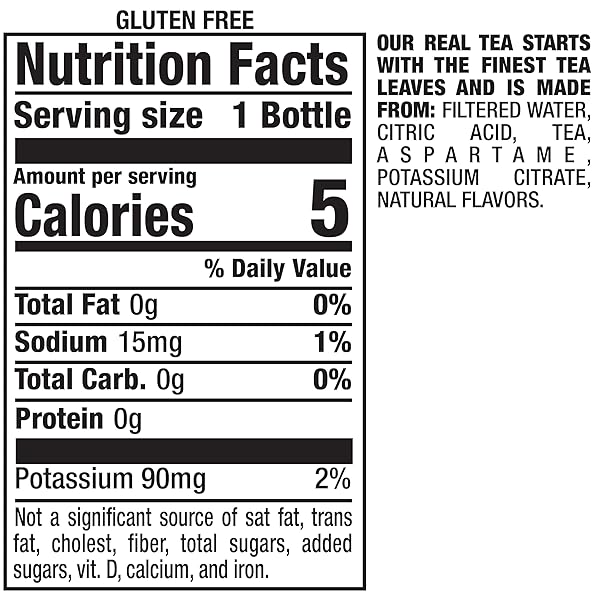 SNAPPLE ZERO SUGAR LEMON ICED TEA, 16 FL OZ, PACK OF 12