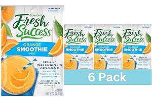 Concord Foods Orange Smoothie Mix - Citrus Flavor with No Artificial Flavors, Colors, or Preservatives - Ideal for Fresh Fruit Smoothies - 2 oz Pouch for Healthy Smoothies Pack of 6