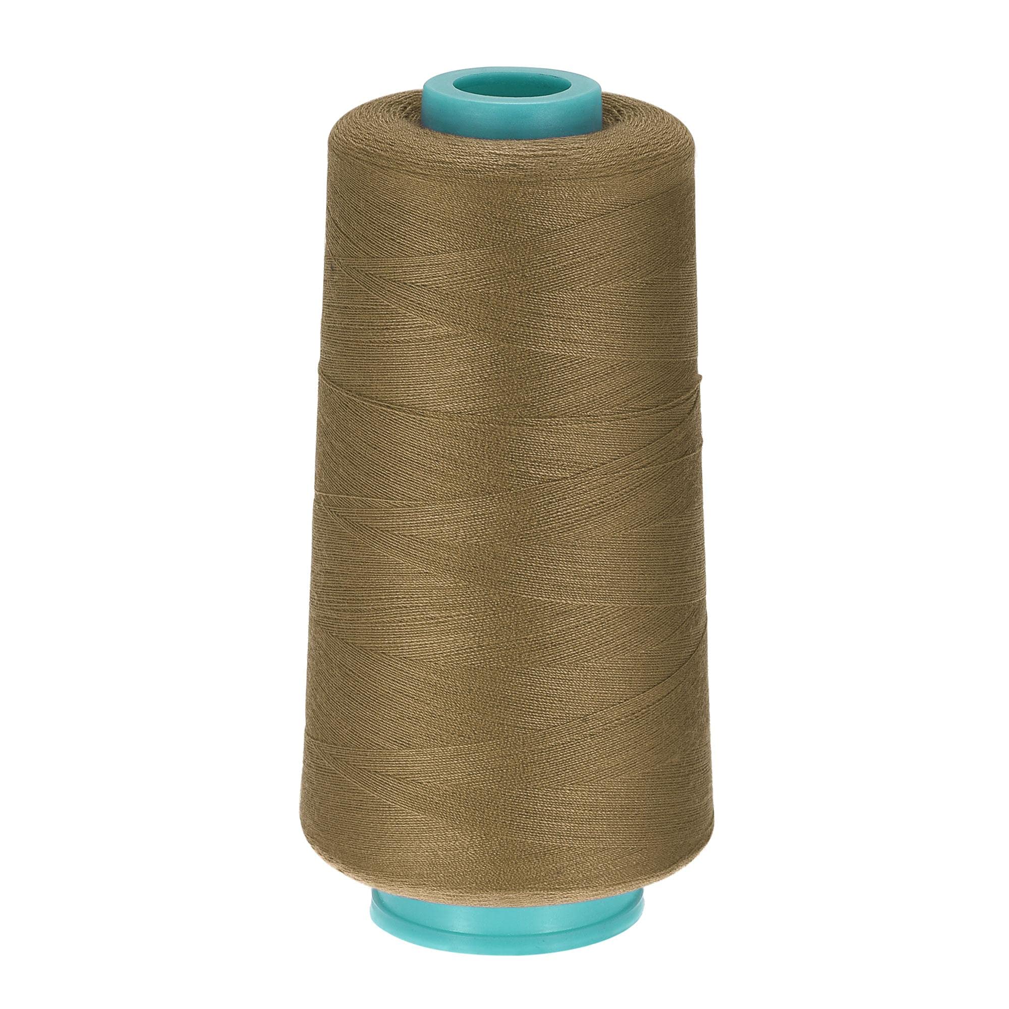 sourcing map Polyester Thread 3000 Yards 40S/2 All-Purpose Thread for Manual and Machine Sewing, Brown