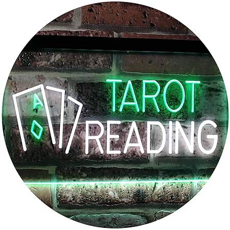 AdvpPro 2C Tarot Reading Dual Color LED Neon Sign White & Green 300mm x 210mm st6s32-i0446-wg