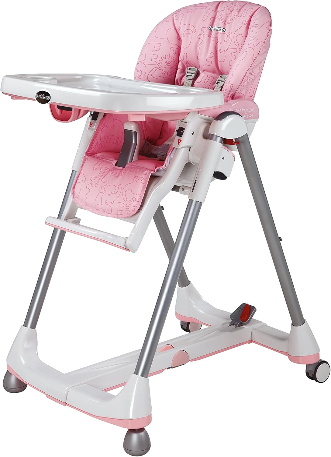 peg perego pink high chair
