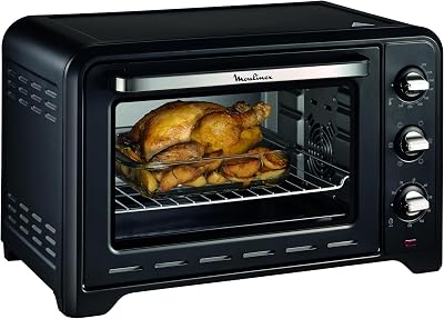 Moulinex Optimo 33L 1600W Black Grill Oven - 6 Cooking Modes