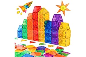 Gemmicc Carreaux magnétiques, blocs de construction magnétiques pour enfants, jouets éducatifs approuvés STEM, blocs empilabl