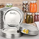 48-Count, Regular Mouth Canning Lids for Ball, Kerr Jars - Split-Type Metal Mason Jar Lids for Canning - Food Grade Material,