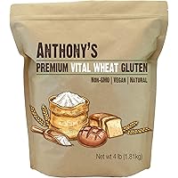 Anthony's Vital Wheat Gluten, 4 lb, High in Protein, Vegan, Non GMO, Keto Friendly, Low Carb