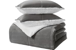 UGG 00517 Blissful Full-Queen Comforter Set Reversible Comforter and Pillow Shams Machine Washable Soft Cozy Bedding Queen Size Blanket Set for Bedroom Accents, Full/Queen, Seal