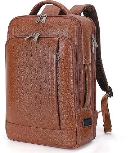 Samsonite Classic Leather Backpack, Cognac , One Size