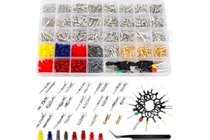 969Pcs Automotive Pin Connectors Kit, 28 Types Connector Pins Terminal Automotive Car Kit 1/1.5/1.8/2.2/2.3/2.5/2.8/3.5mm Mal
