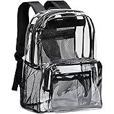 Vorspack Clear Backpack - Heavy Duty PVC Transparent See Through Backpack for College & Workplace