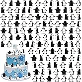KQYSLXG 60 Pcs Mini Penguin Resin Figurines, Tiny Animals Miniature Ornaments for Home Decor, Cake Decoration, DIY Crafts