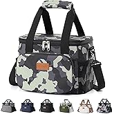 Lifewit Medium Lunch Bag Insulated Lunch Box Soft Cooler Cooling Tote for Adult Men Women, Camouflage 12-Can (9L)