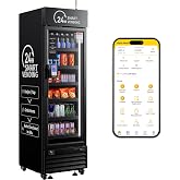 HAHA Smart AI Vending Machine with Card Reader, Combo Snack &amp; Drink Machine, 6-Layer 252 Cans Capacity Refrigerated AI Visual Recognition &amp; App Management US360CT (Black, AI mini)