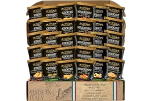 YAMEES Italian Cracker Assortment - Pack of 30 - Snack Size Cracker Packs - Thanksgiving Snacks - Gourmet Artisan Cracker Variety Pack - Rosemary, Olive, Sesame, Poppy & Sesame, Pizza Flavors - Gourmet Crackers for Charcuterie Party - Cracker Gift Box - Kosher, Preservative Free