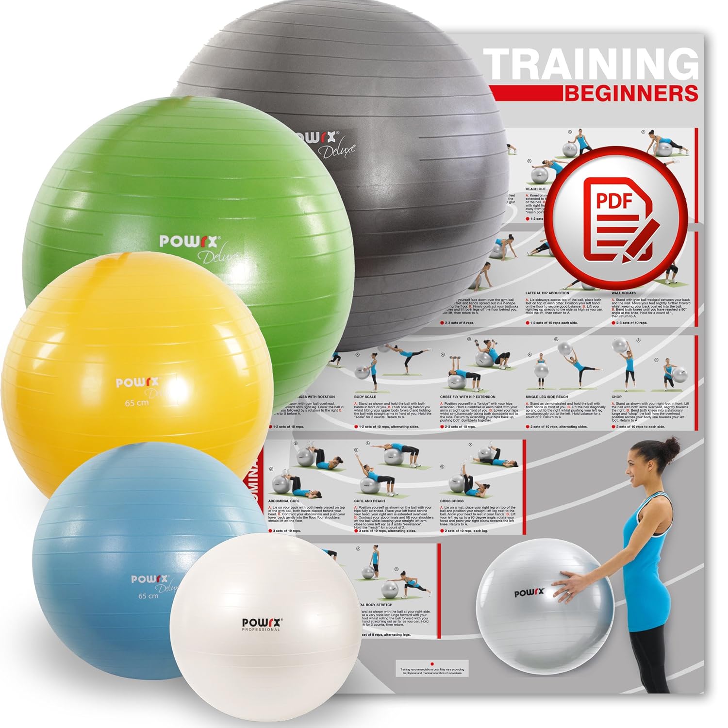 Pelota de gimnasia yoga pilates cm cm cm cm cm