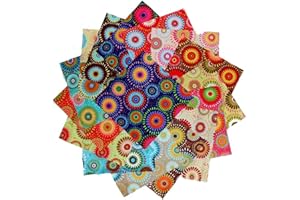 MATERIAL MAVEN 60 5 Inch Lucky Medallions Quilt Fabric Squares Charm Pack