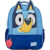 Bluey Kids Backpack, 16 Inch School Bag with 3D Features, Blue