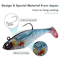 TRUSCEND Fishing Lures for Bass Trout Jighead Lures