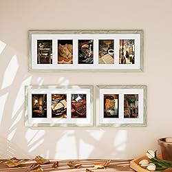 Vittanly 8x24 Collage Picture Frame, Displays 5Pcs
