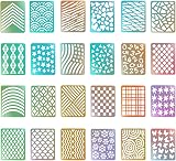 Hicarer 288pc Nail Vinyl Stencils Set 24 Sheets Nail Art Design Stickers Tips view 3