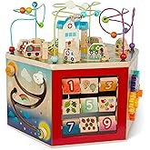 Battat – Wooden Activity Cube – City – Themed Activity Center – Educational Toys – Wooden Toys for Toddlers and Kids – 1 Year