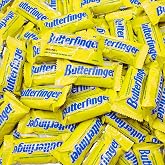 Butterfinger Candy Bars 1 lb &ndash; Anti Melt Pack, Crunchy Peanut Center, Chocolatey Shell, Individually Wrapped, Bulk Resealable Bag, Fun Size