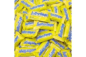 DONTY-TONTY BUTTERFINGER Candy Bars 1 lb – Anti Melt Pack, Crunchy Peanut Center, Chocolatey Shell, Individually Wrapped, Bulk Resealable Bag, Fun Size