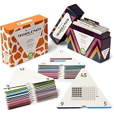 Award-Winning Triangle Math Flash Cards &ndash; 752 Facts (Add, Subtract, Multiply &amp; Divide) &ndash; Grades K&ndash;6 &ndash; Visual Aids, Color-Coded, Mastery Sorting System