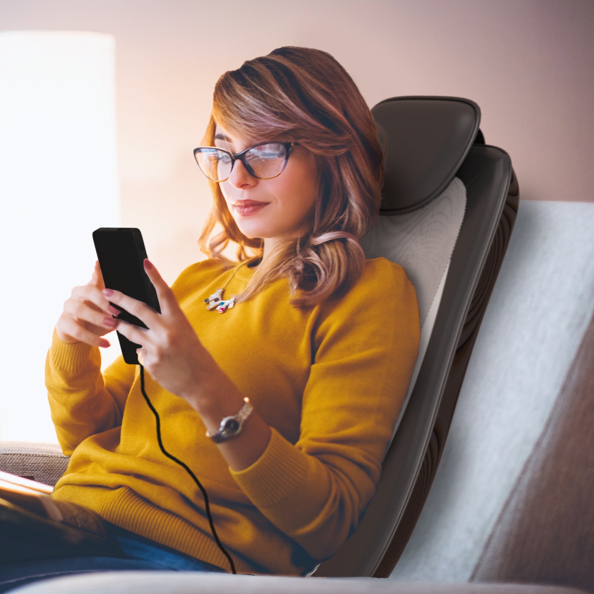 Gideon Six-Program Shiatsu Massager Customizable Massaging Cushion with Heat / Shiatsu 3D Deep Kneading, Percussion and Vibrating - Full Back, Upper back, Lower Back or Pinpoint Precise Massage Spot