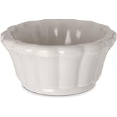 Carlisle FoodService &ndash; 1 oz Melamine Scalloped Ramekins Sauce Bowls, Stackable Dipping Sauce Cups, Heat-Resistant, Ideal for Sauces, Condiments, Desserts, Bone