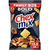Chex Mix Bold Garlic &amp; Herb Snack Mix, Family Size, 13.5 oz | Corn &amp; Wheat Chex, Rye Chips, Mini Breadsticks, 2 Kinds of Pretzels, 50% Less Fat than Regular Potato Chips