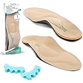 Plantar Fasciitis Insoles for Men & Women – Rigid Full-Length High Arch Orthotic, Deep Heel Cup for Heel Spurs & Pain Relief, Overpronation Control, Firm Structure for Standing All Day & Work Boots