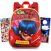 Zagtoon Miraculous Ladybug Backpack Set - Bundle with 11 inch Stickers and More (Miraculous School Supplies) for Girls