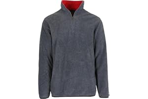 JH DESIGN GROUP Men’s Quarter Zip Thermal Fleece Pullover Long Sleeve Sweatshirt Mid Weight Sweater in 6 Colors