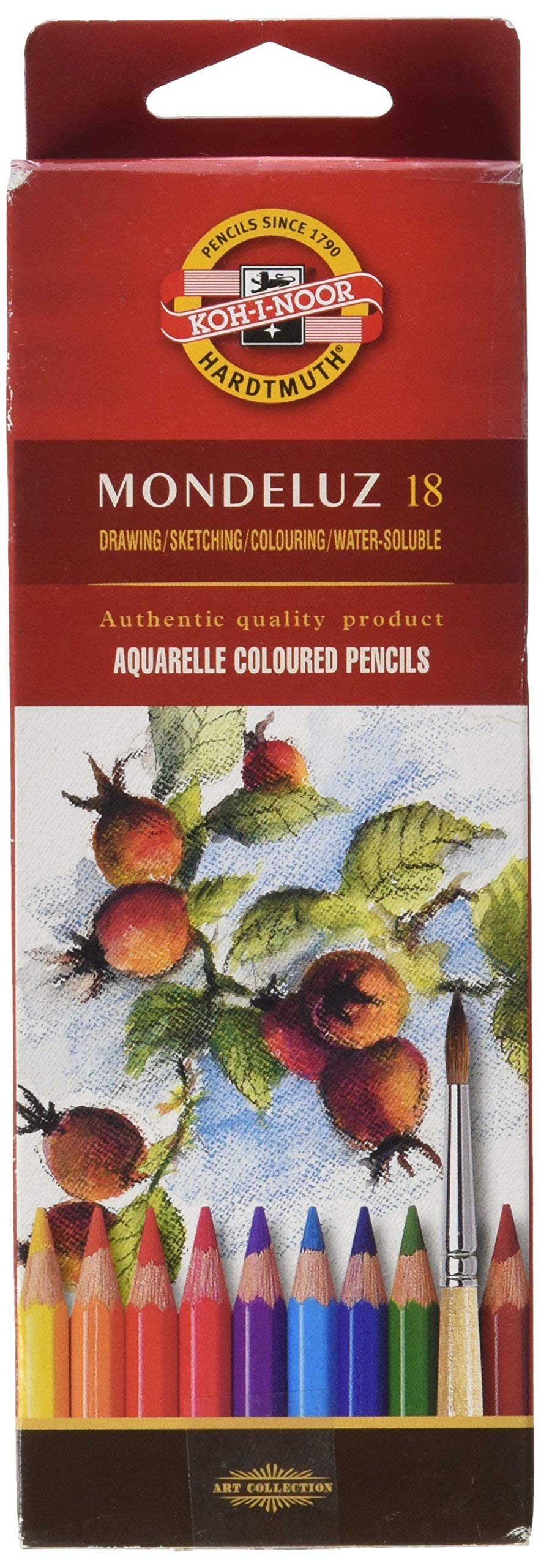 KOH-I-NOOR Mondeluz Fruit Aquarell Coloured Pencils (Set of 18)