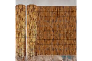 TOOKNIN 2 Pack Natural Reed Fence,4FT X 16.4FT Bamboo Fencing Privacy Reed Screening for Outdoor, Gallery, Restaurant, Hotel,