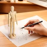 Kurtzy 30.5cm Wooden Human Mannequin with Stand - Fully Posable Artist Figure view 4