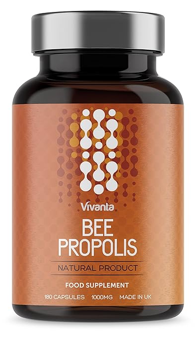 Bienen Propolis - 1000mg Propolis x 180 Kapseln | 6 Monate Vorrat | Propolis