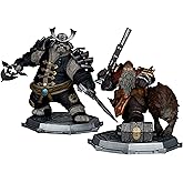 McFarlane Toys - World of Warcraft Dwarf Hunter: Beastmaster & Marksman and Pandaren: Monk & Rogue 1:12 Scale Posed Figure De