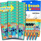 Disney Stitch Party Favors for Kids Bundle - 24 Mini Activity Packs | Lilo and Stitch Mini Play Packs with Coloring Books, Stickers, Goodie Bags, More | Bulk Stitch Birthday Party Supplies