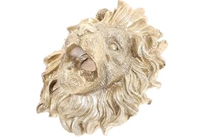 Gadpiparty Outdoor Resin Lion Head Fountain Nozzle Wall-Mounted Decorative Water Feature for Garden Pool